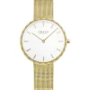 Obaku Ladies Obaku Watches | 32mm FOLDER - GOLD toned Steel Mesh Watch