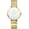 Obaku Ladies Obaku Watches | 34mm KLIP LILLE - CIDER Gold toned Steel Link Watch