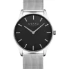 Obaku Mens Obaku Watches | 40mm TANG - ONXY Stainless Steel Mesh Watch