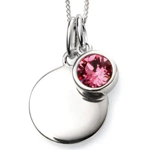 Jack Murphy Jewellers Jmj Birthstone Jewellery | Jmj Sterling Silver Jewellery | October Sterling Silver Crystal Birthstone Personalising Necklace