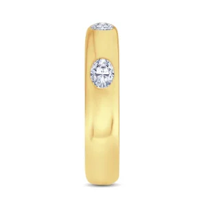 Jack Murphy Jewellers Yellow Gold Wedding Rings | Yellow Gold Wedding & Eternity Rings | Oval Cut Diamond, 18ct Yellow Gold 3.5mm Band, 0.30ct