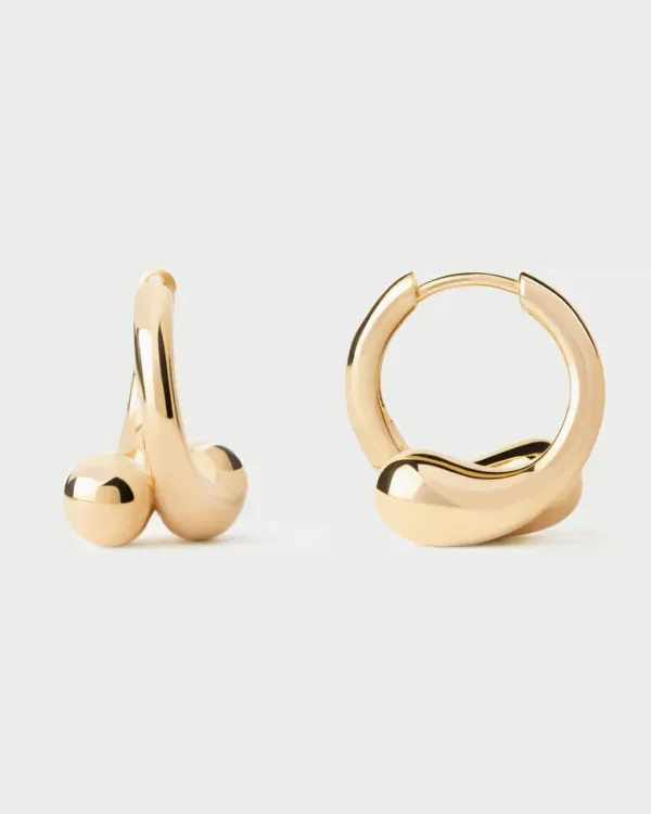 PDPAOLA All Jmj & Branded Fashion Jewellery | Yellow Gold Loop Hoop Earrings