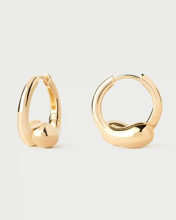 PDPAOLA All Jmj & Branded Fashion Jewellery | Yellow Gold Loop Hoop Earrings