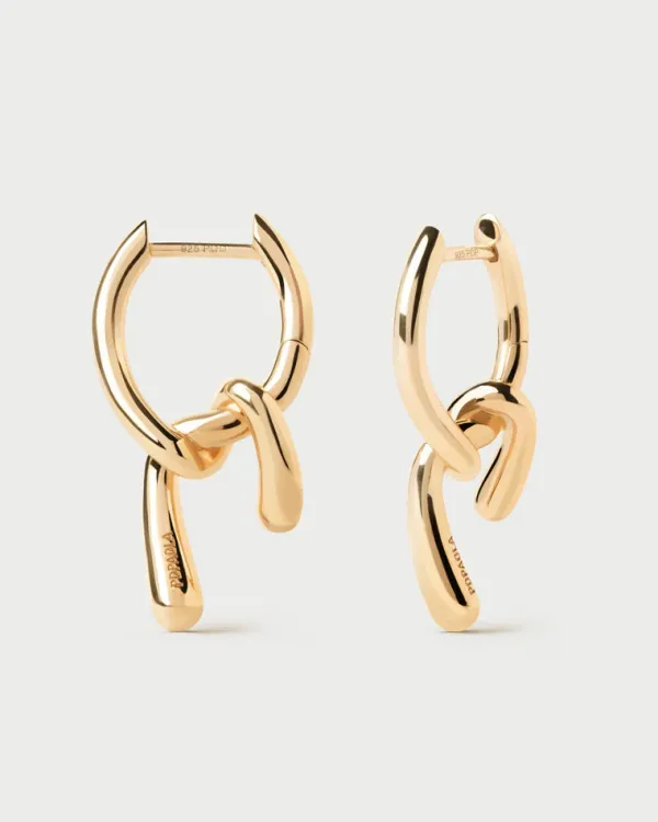 PDPAOLA All Jmj & Branded Fashion Jewellery | Yellow Gold Mini Twist Hoop Earrings