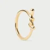 PDPAOLA All Jmj & Branded Fashion Jewellery | Yellow Gold Twist Ring - Size P
