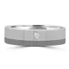 Jack Murphy Jewellers Platinum Wedding & Eternity Rings | Platinum Wedding Rings | Platinum & Titanium Flat Two Diamond 5mm Wedding Band
