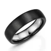 Jack Murphy Jewellers Zirconium Wedding Rings | Two Tone Wedding Rings | Platinum & Zirconium 6mm Matte Rounded Flat Court Wedding Band