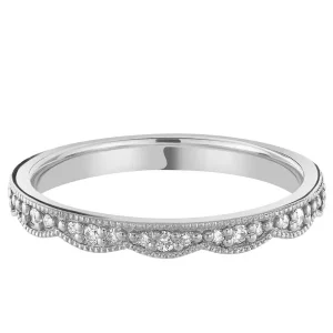 Jack Murphy Jewellers Platinum Wedding & Eternity Rings | Platinum Beaded & Round Fancy Cut Diamond Ring 0.14ct