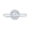 Jack Murphy Jewellers Natural Halo Diamond Rings | Platinum Brilliant Round & Halo Diamond Ring 0.52ct