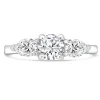 Jack Murphy Jewellers Natural Three-Stone Diamond Rings | Platinum Brilliant Round & Pear Three Stone Diamond Ring 0.75ct