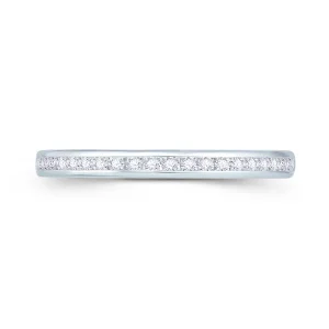 Jack Murphy Jewellers Platinum Wedding & Eternity Rings | Platinum Brilliant Round Channel Set 3mm Diamond Ring 0.40ct