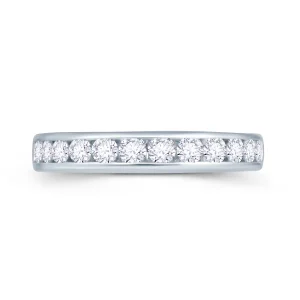 Jack Murphy Jewellers Platinum Wedding & Eternity Rings | Platinum Brilliant Round 3.5mm Channel Set Diamond Ring 0.65ct