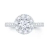 Jack Murphy Jewellers Natural Halo Diamond Rings | Platinum Brilliant Round & Double Halo, Shoulder Set Diamond Ring 1.28ct