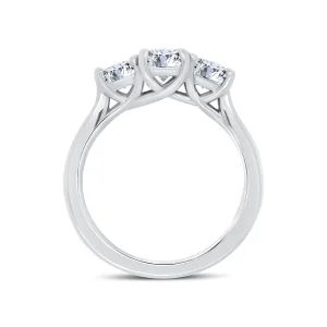 Jack Murphy Jewellers Natural Three-Stone Diamond Rings | Platinum Brilliant Round Three Stone, 1.28ct