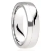 Jack Murphy Jewellers Platinum Wedding Rings | Platinum Classic Polished Inlaid Groove Medium 6mm Wedding Band