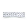 Jack Murphy Jewellers Platinum Wedding & Eternity Rings | Platinum 1.00ct Round Two Row Claw Set 4mm Diamond Ring