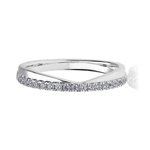 Jack Murphy Jewellers Platinum Wedding & Eternity Rings | Platinum 0.20ct V-Shaped Pave Set Diamond Ring