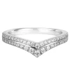 Jack Murphy Jewellers Platinum Wedding & Eternity Rings | Platinum Double Row Wishbone Diamond Ring, 0.36ct
