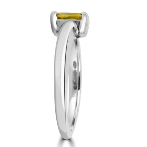 Jack Murphy Jewellers Jmj Gemstone Jewellery | Platinum Emerald Cut Yellow Sapphire Solitaire