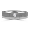 Jack Murphy Jewellers Platinum Wedding Rings | Platinum Wedding & Eternity Rings | Platinum Flat Two Tone Offset Groove Diamond 5mm Wedding Band