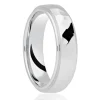 Jack Murphy Jewellers Platinum Wedding Rings | Platinum Hammered Polished Classic Medium 6mm Wedding Band