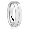 Jack Murphy Jewellers Platinum Wedding Rings | Platinum Inlaid Polished Flat Court Medium 6mm Wedding Band