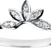 Jack Murphy Jewellers Platinum Wedding & Eternity Rings | Platinum 2mm Five Diamond Petal Ring 0.08ct