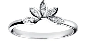 Jack Murphy Jewellers Platinum Wedding & Eternity Rings | Platinum 2mm Five Diamond Petal Ring 0.08ct