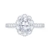 Jack Murphy Jewellers Natural Halo Diamond Rings | Platinum Oval & Halo Diamond Set Band Ring, 1.05ct