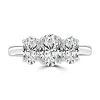 Jack Murphy Jewellers Natural Three-Stone Diamond Rings | Platinum Oval Three Stone Diamond Ring, 0.96ct