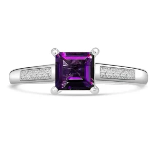 Jack Murphy Jewellers Jmj Gemstone Jewellery | Jmj Diamond Set Jewellery | Platinum Princess Amethyst Diamond Channel Set Band