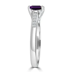 Jack Murphy Jewellers Jmj Gemstone Jewellery | Jmj Diamond Set Jewellery | Platinum Princess Amethyst Diamond Channel Set Band