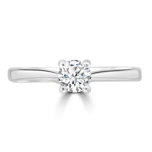 Jack Murphy Jewellers Natural Solitaire Diamond Rings | Platinum Round Brilliant Solitaire Diamond Ring 0.30ct