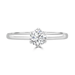 Jack Murphy Jewellers Natural Solitaire Diamond Rings | Platinum Round Brilliant Solitaire Ring, 0.60ct