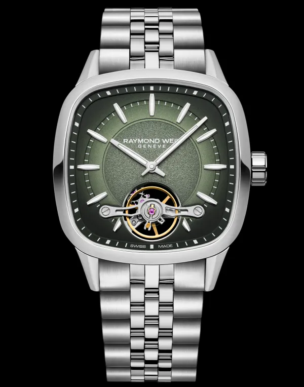 Raymond Weil Mens Raymond Weil Watches | Freelancer Calibre Gents Automatic Green Steel Watch 40x40mm