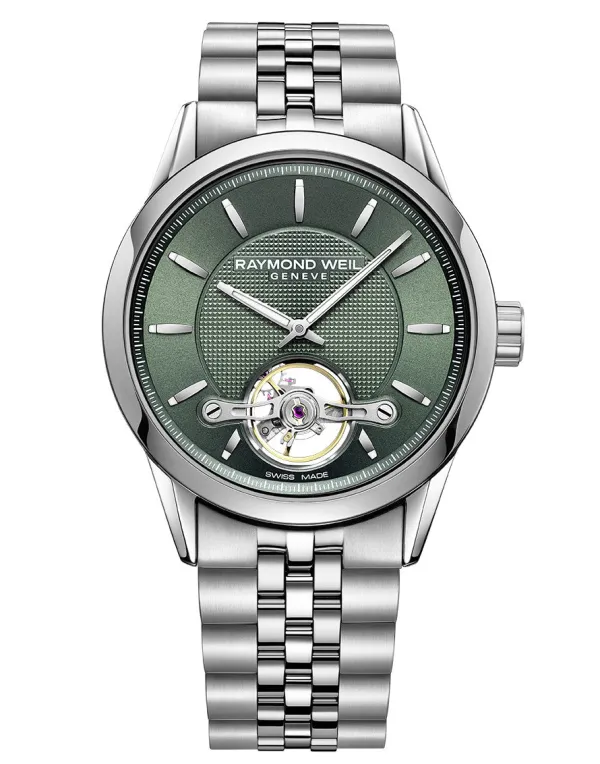 Raymond Weil Mens Raymond Weil Watches | 42mm Auto Freelancer Open Aperture Silver Watch