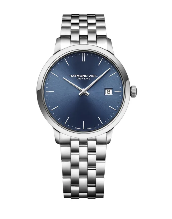 Raymond Weil Mens Raymond Weil Watches | 39mm Toccata Blue Date Dial Stainless Steel Watch