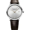 Raymond Weil Mens Raymond Weil Watches | 39mm Toccata Steel Tone & Date Dial Leather Strap Watch
