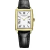 Raymond Weil Ladies Raymond Weil Watches | 35mm Toccata Yellow Gold Toned White & Date Dial Leather Watch