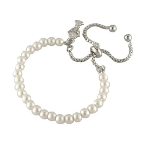 Jack Murphy Jewellers Childrens Jewellery | Jmj Sterling Silver Jewellery | Rhodium Plated Silver Children's Pearl & Chalice Adjustable Bracelet