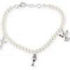 Jack Murphy Jewellers Childrens Jewellery | Jmj Sterling Silver Jewellery | Rhodium Plated Silver Children's Pearl & Chalice Bracelet