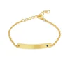 Jack Murphy Jewellers Jmj Birthstone Jewellery | September Yellow Gold Plated Birthstone CZ & ID Plate Bracelet