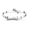 Jack Murphy Jewellers Childrens Jewellery | Jmj Diamond Set Jewellery | Sterling Silver Bow & Diamond Baby Bangle