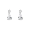 Jack Murphy Jewellers Jmj Sterling Silver Jewellery | Sterling Silver Brilliant Round & Pear CZ Drop Stud Earrings