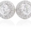 Jack Murphy Jewellers Jmj Sterling Silver Jewellery | All Jmj & Branded Fashion Jewellery | Sterling Silver Brilliant Round & Halo CZ Stud Earrings