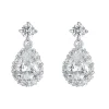 Jack Murphy Jewellers Jmj Sterling Silver Jewellery | Sterling Silver Brilliant Round, Pear & Cluster CZ Drop Stud Earrings