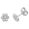 Jack Murphy Jewellers Bridal Jewellery | Jmj Sterling Silver Jewellery | Sterling Silver Brilliant Round Cluster CZ Earrings