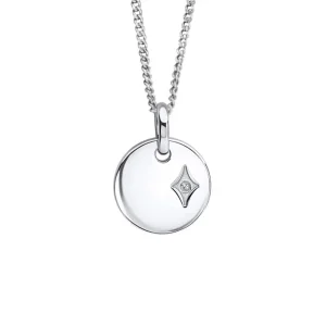 Jack Murphy Jewellers Childrens Jewellery | Jmj Diamond Set Jewellery | Sterling Silver Children's Disc & Diamond Star Necklace