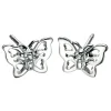 Jack Murphy Jewellers Childrens Jewellery | Jmj Sterling Silver Jewellery | Sterling Silver Children's Filigree Butterfly Diamond Set Stud Earrings