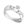Jack Murphy Jewellers Jmj Sterling Silver Jewellery | Sterling Silver Claddagh CZ Kiss Ring